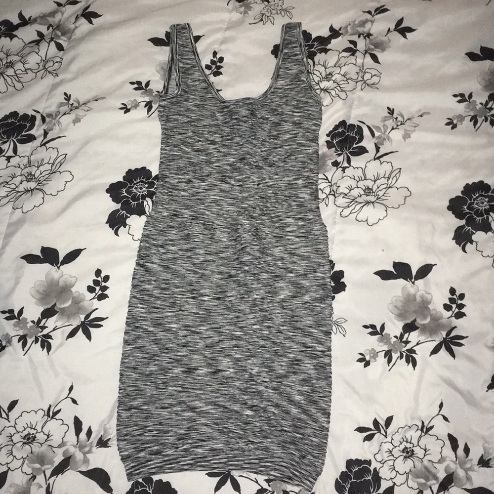 Black & white fitted dress